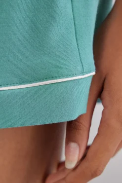 Pantaloncino in Modal con Profili a Contrasto