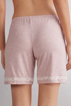 Pantaloncino in Modal con Dettagli in Pizzo