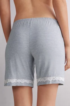 Pantaloncino in Modal con Dettagli in Pizzo