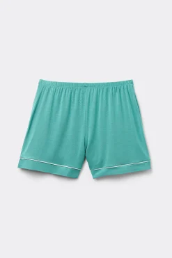 Pantaloncino in Modal con Profili a Contrasto