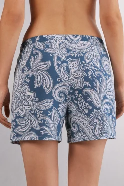 Pantaloncino in Viscosa di Bamboo Flower Paisley