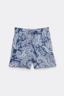 Pantaloncino in Viscosa di Bamboo Flower Paisley