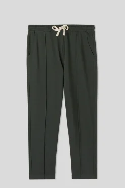 Pantalone Lungo in Felpa di Cotone con Nervatura