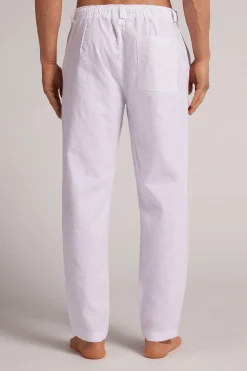 Pantalone Lungo in Lino e Cotone