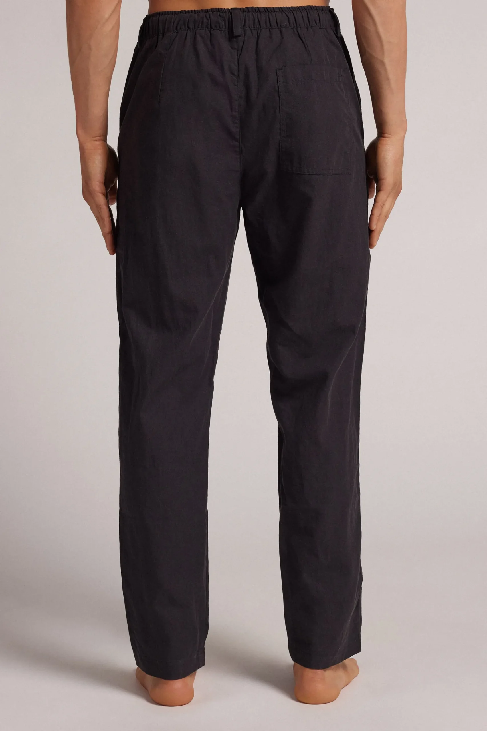 Pantalone Lungo in Lino e Cotone