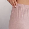 Pantalone Lungo in Modal con Dettagli in Pizzo