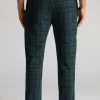 Pantalone Lungo Tricot Fantasia Tartan Verde