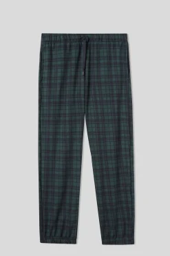 Pantalone Lungo Tricot Fantasia Tartan Verde