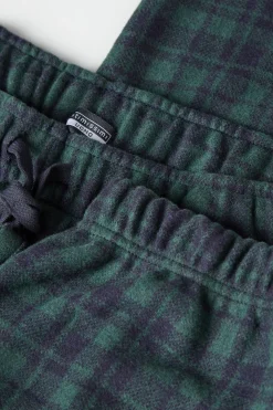 Pantalone Lungo Tricot Fantasia Tartan Verde