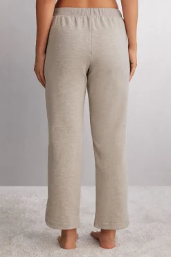 Pantaloni Dritti Soft Chevron