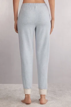 Pantaloni Polsino in Modal con Lana Cold Winter Night