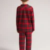 Pigiama Lungo Bambino in Tela Garzata Tartan