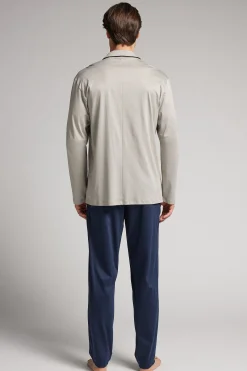 Pigiama Lungo Doppio Petto in Cotone Premium Mercerizzato