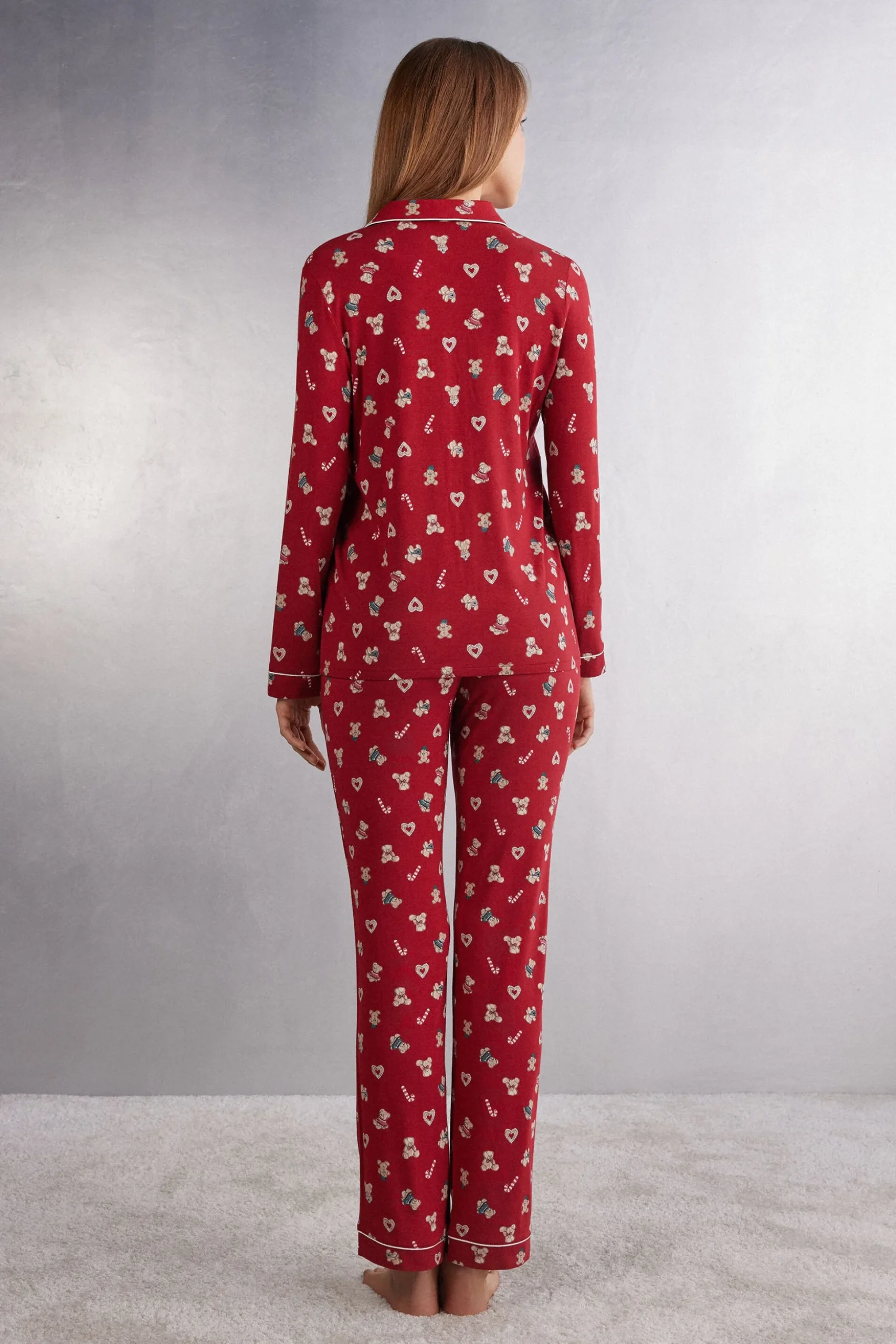 Pigiama Lungo in Modal Teddy Christmas