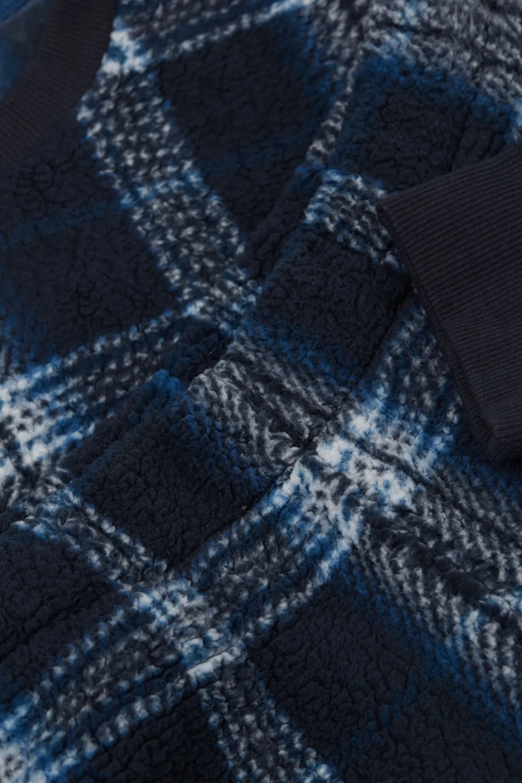 Pigiama Lungo Teddy Tartan Blu
