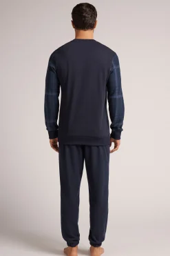 Pigiama Lungo Tricot Fantasia Check