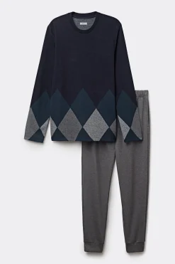 Pigiama Lungo Tricot Rombi