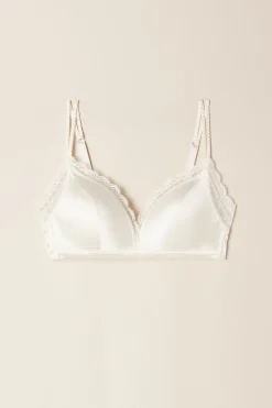 Reggiseno a Triangolo Tiziana in Seta e Pizzo