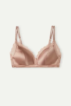 Reggiseno a Triangolo Tiziana in Seta e Pizzo