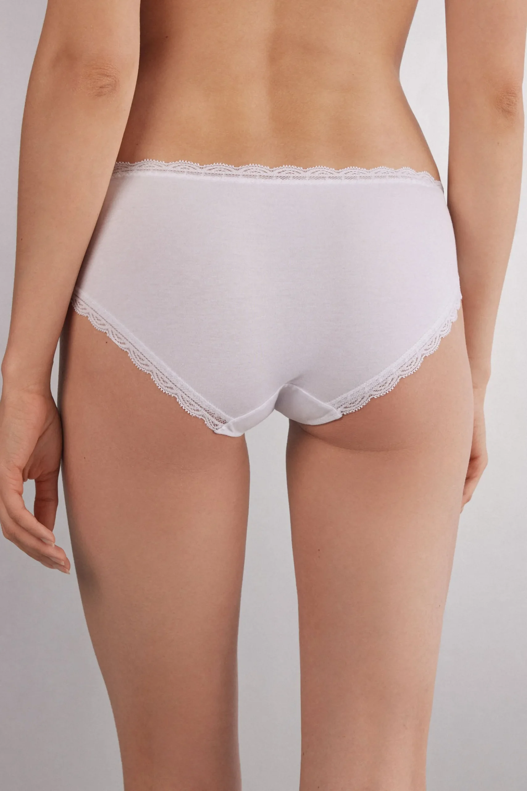 Slip Alto in Pizzo e Cotone