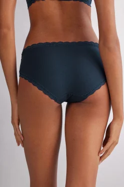 Slip Alto in Pizzo e Cotone