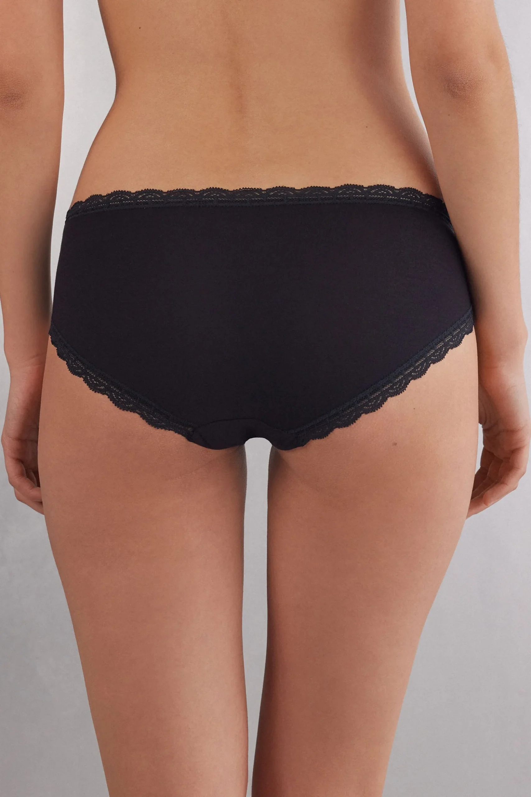 Slip Alto in Pizzo e Cotone