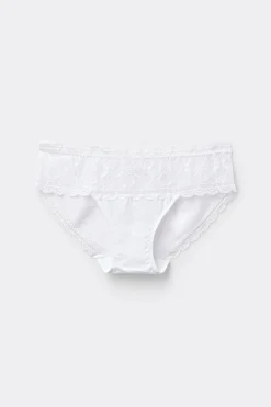 Slip Alto in Pizzo e Cotone