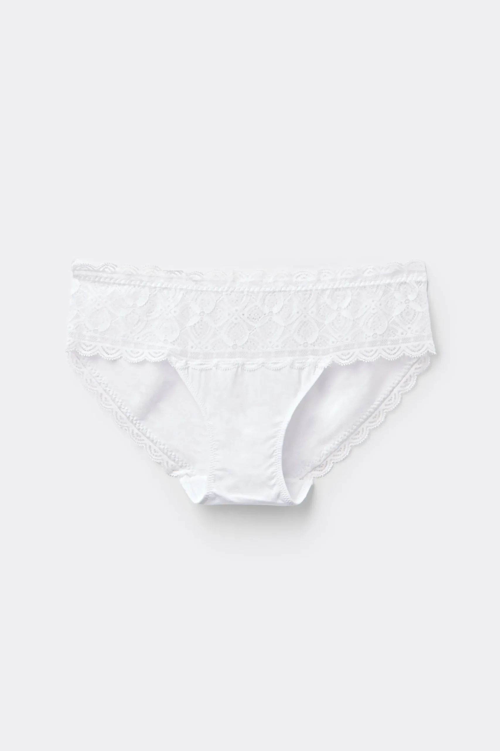 Slip Alto in Pizzo e Cotone