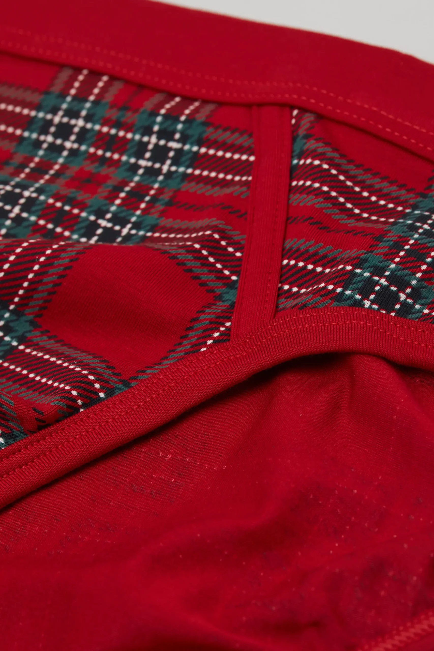 Slip Cotone Superior Stampa Tartan Natale