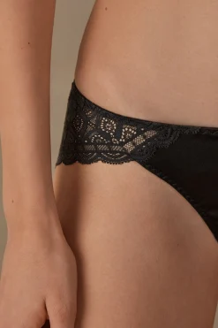 Slip in Seta e Pizzo