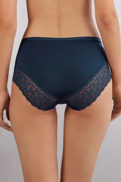 Slip Vita Alta in Microfibra Ultralight e Pizzo