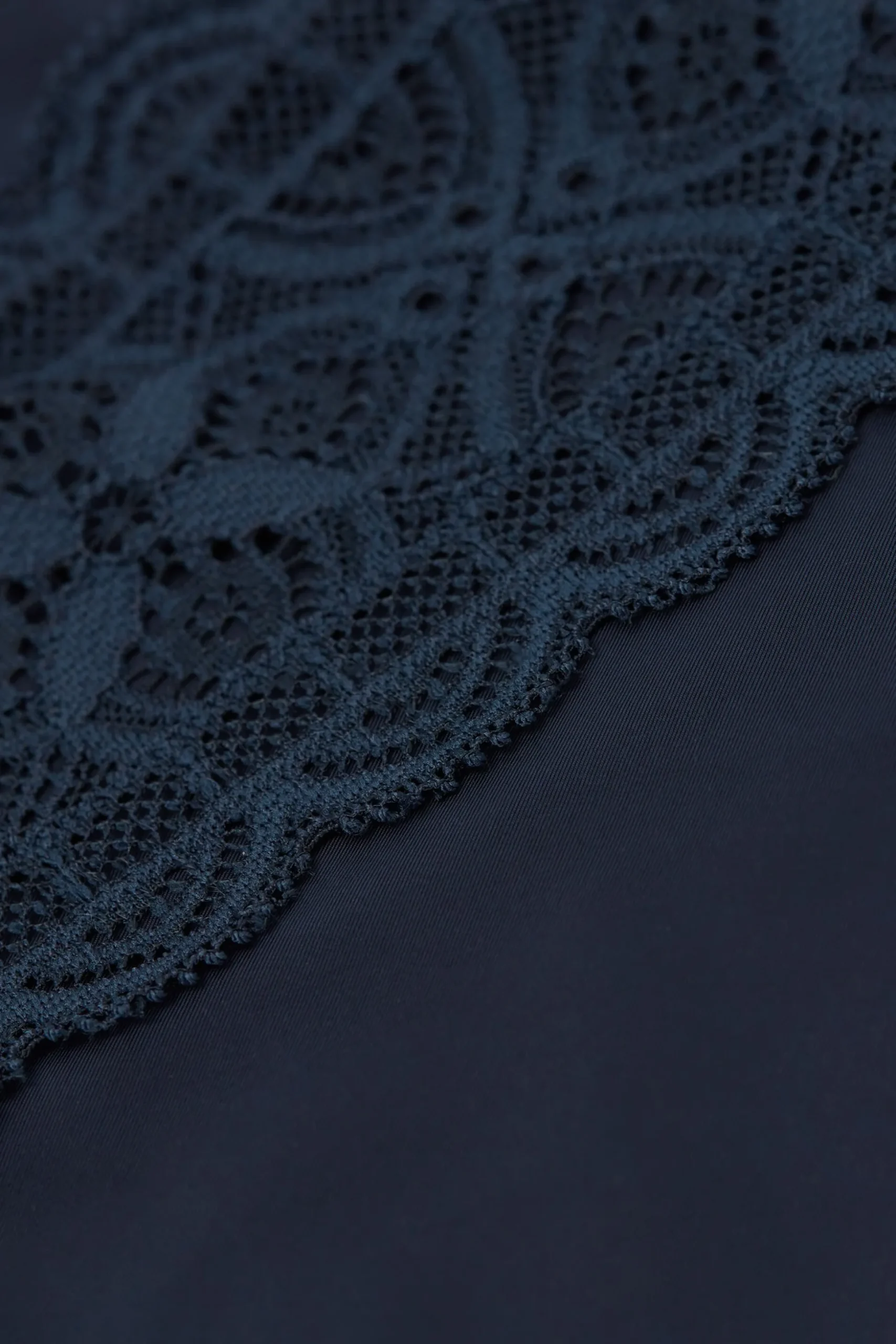 Slip Vita Alta in Microfibra Ultralight e Pizzo