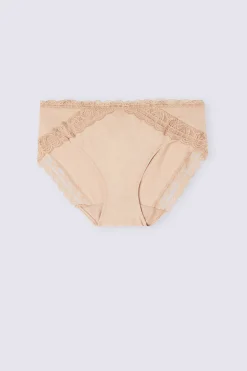 Slip Vita Semi-alta in Cotone e Pizzo