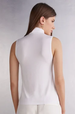Smanicato a Collo Alto in Micromodal