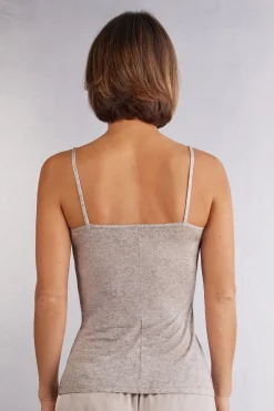 Top in Modal Ultralight con Cashmere con Pizzo