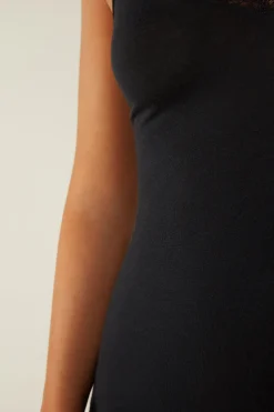 Top in Modal Ultralight con Cashmere con Pizzo