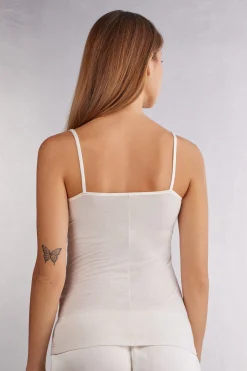 Top in Modal Ultralight con Cashmere con Pizzo