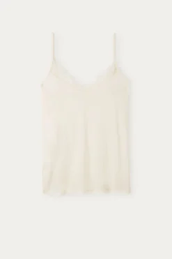 Top in Modal Ultralight con Cashmere con Pizzo