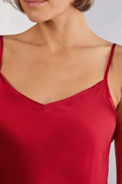 Top in Raso di Seta con Scollo a V