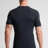 T-shirt Scollo a V in Cotone Superior Elasticizzato