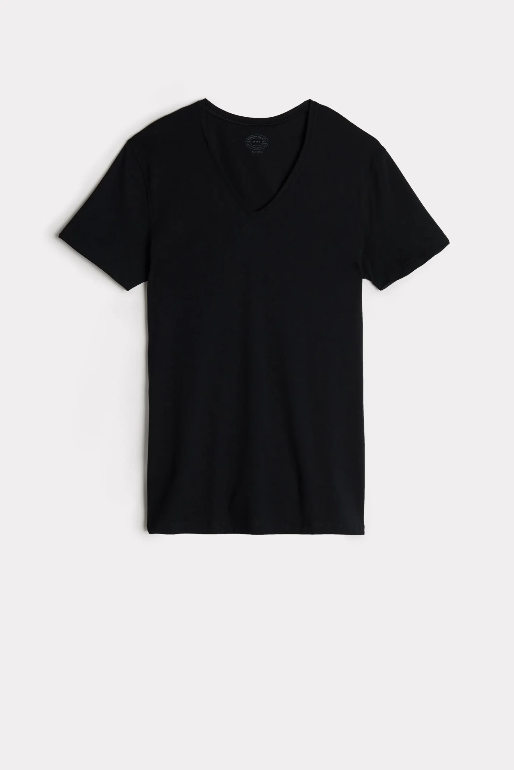 T-Shirt Scollo V in Cotone Superior Extrafine
