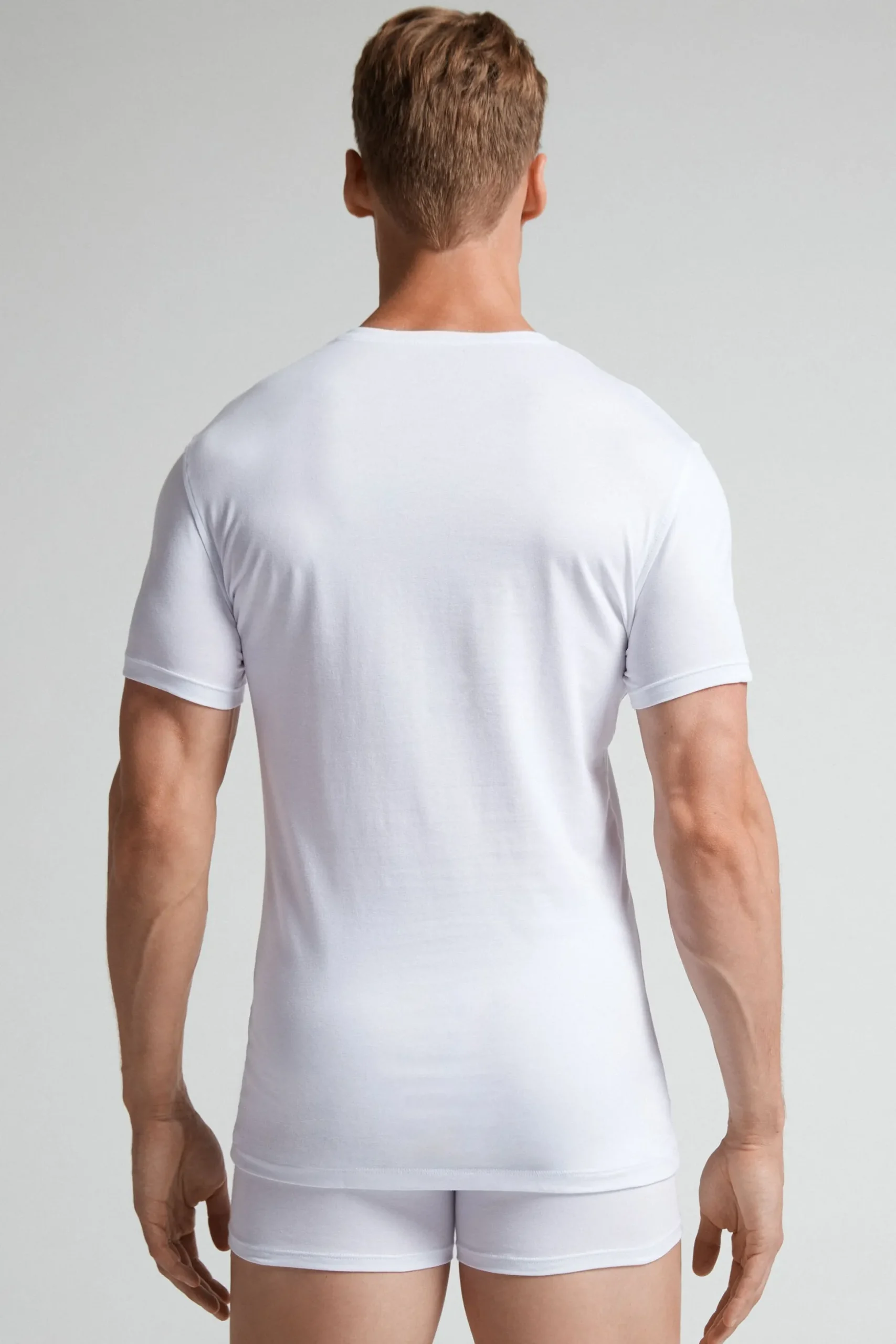 T-Shirt Uomo in Cotone Superior Elasticizzato